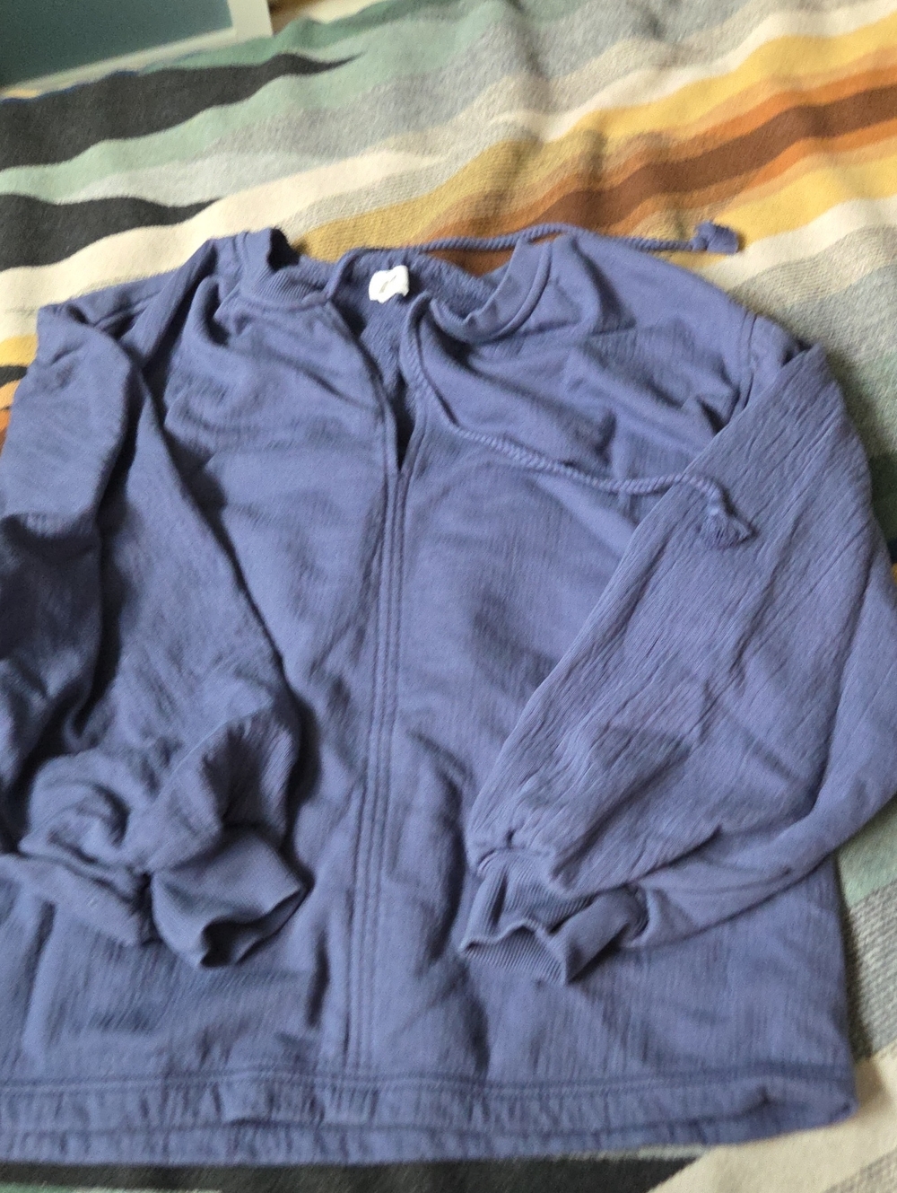 aerie Lavender-Blue Full-Zip Hoodie Sweater